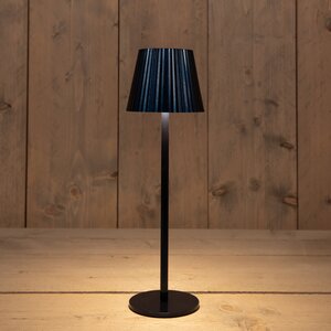 Anna's Collection Draadloze tafellamp rib - D9xH27,5cm Zwart - afbeelding 3