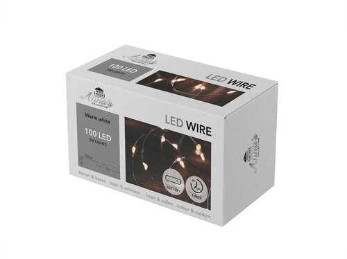 Anna's Collection Draadverlichting 100 LED - L5m Zilver - afbeelding 2