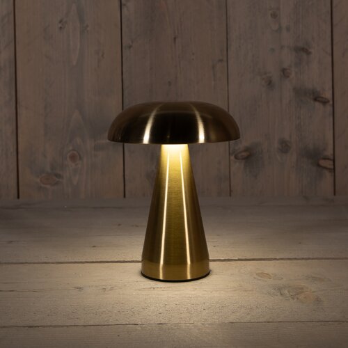 Anna's Collection Draagbare paddenstoellamp - Goud - afbeelding 3