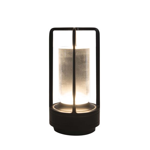 Anna's Collection Draagbare tafellamp - H18xD9cm Zwart - afbeelding 1