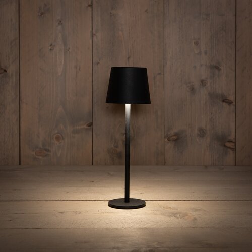 Anna's Collection Draagbare tafellamp - H26,5xD9cm Zwart - afbeelding 2