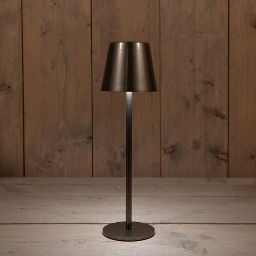Anna's Collection Draagbare tafellamp led - H27,5xD9cm Antraciet - afbeelding 3