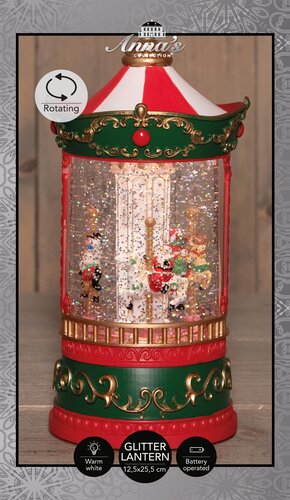 Anna's Collection Draaimolen glitterwater - D12,5xH25,5cm - afbeelding 3