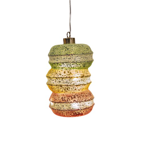 Anna's Collection Glazen macarons met LED - B10xH16cm Meerkleurig - afbeelding 1