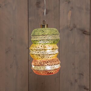 Anna's Collection Glazen macarons met LED - B10xH16cm Meerkleurig - afbeelding 3