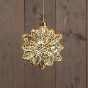 Anna's Collection Glazen ster met LED - Goud - afbeelding 2