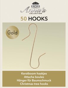 Anna's Collection Kerstboomhaakjes - Goud 50 stuks - afbeelding 2