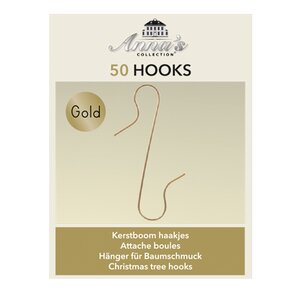 Anna's Collection Kerstboomhaakjes - Goud 50 stuks - afbeelding 1