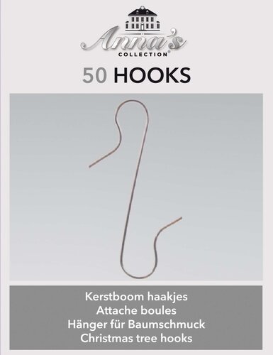 Anna's Collection Kerstboomhaakjes - Zilver 50 stuks - afbeelding 3