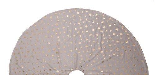 Anna's Collection Kerstboomkleed fluweel - Taupe - afbeelding 3