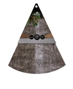 Anna's Collection Kerstboomkleed imitatiebont - D90cm Bruin - afbeelding 2