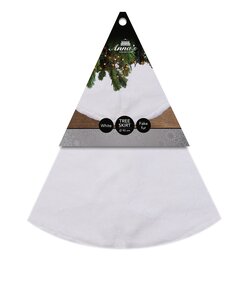 Anna's Collection Kerstboomkleed imitatiebont - D90cm Wit - afbeelding 2