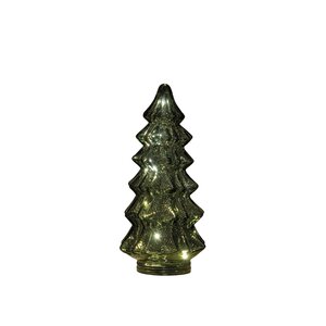 Anna's Collection Kerstboompje glas LED - B13,5xH26cm Groen - afbeelding 1