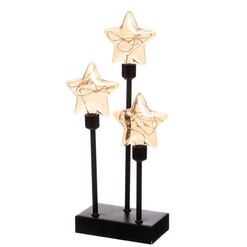 Anna's Collection Kerststerren op standaard zwart - B 14,5 x D 7 x H 32 cm