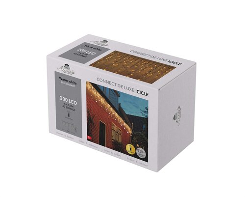 Anna's Collection Koppelbare ijspegelverlichting met flash - L5m Warm wit - afbeelding 2