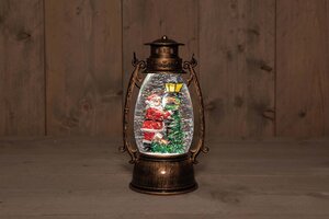 Anna's Collection Lantaarn kerstman - B14,5xH24cm - afbeelding 1