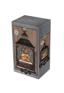 Anna's Collection Lantaarn kerstman draaiend glitterwater - afbeelding 1