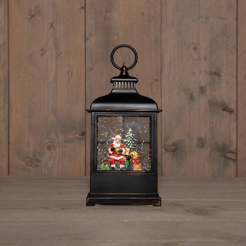 Anna's Collection Lantaarn kerstman - H27cm Zwart - afbeelding 3