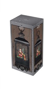 Anna's Collection Lantaarn kerstman - H27cm Zwart - afbeelding 2
