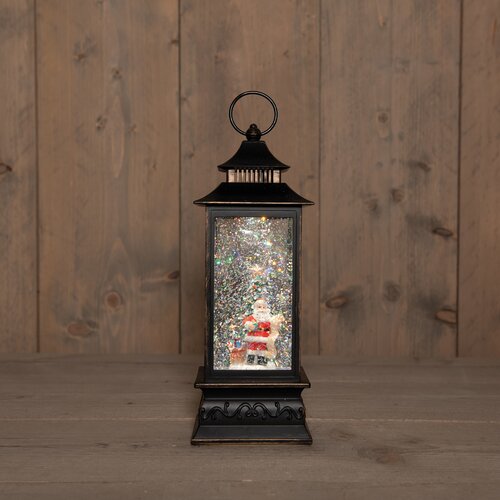 Anna's Collection Lantaarn kerstman - H29cm Zwart - afbeelding 3