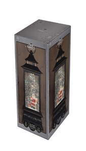 Anna's Collection Lantaarn kerstman - H29cm Zwart - afbeelding 2
