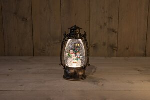 Anna's Collection Lantaarn sneeuwman - H24cm - afbeelding 3