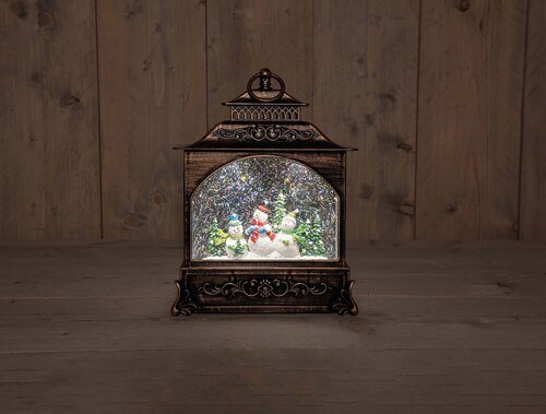 Anna's Collection Lantaarn sneeuwpop - B22xD8xH29cm - afbeelding 1