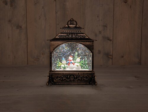 Anna's Collection Lantaarn sneeuwpop - B22xD8xH29cm - afbeelding 3