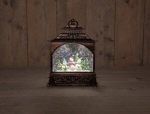Anna's Collection Lantaarn sneeuwpop - B22xD8xH29cm - afbeelding 3
