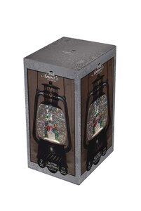Anna's Collection Lantaarn sneeuwpop - H20,5cm Zwart - afbeelding 2