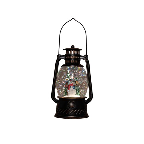 Anna's Collection Lantaarn sneeuwpop - H20,5cm Zwart - afbeelding 4