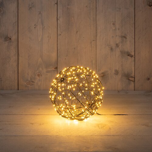 Anna's Collection LED-bal metaal classic warm - 200 lampjes - flashfunctie - D 18 cm - afbeelding 2