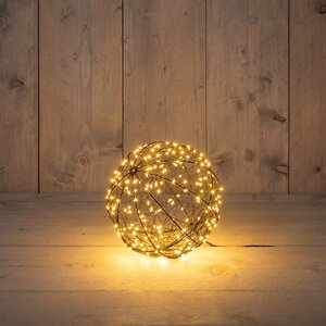 Anna's Collection LED-bal metaal classic warm - 200 lampjes - flashfunctie - D 18 cm - afbeelding 2