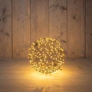 Anna's Collection LED-bal metaal classic warm - 300 lampjes - flashfunctie - D 25 cm - afbeelding 2