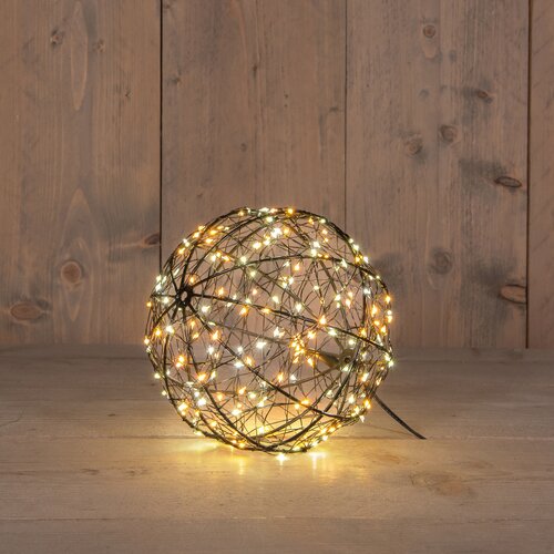 Anna's Collection LED-bal metaal luxury - 200 lampjes - flashfunctie - D 18 cm - afbeelding 2