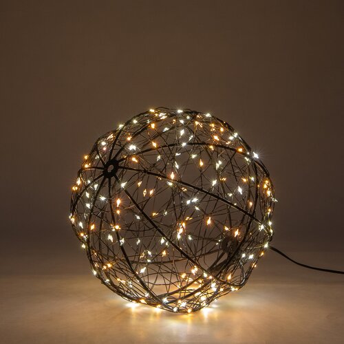 Anna's Collection LED-bal metaal luxury - 200 lampjes - flashfunctie - D 18 cm - afbeelding 3