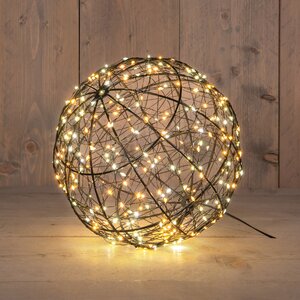 Anna's Collection LED-bal metaal luxury - 300 lampjes - flashfunctie - D 25 cm - afbeelding 2