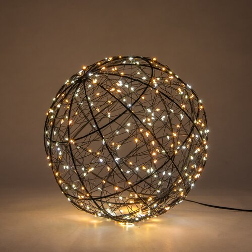 Anna's Collection LED-bal metaal luxury - 300 lampjes - flashfunctie - D 25 cm - afbeelding 3