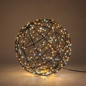 Anna's Collection LED-bal metaal luxury - 300 lampjes - flashfunctie - D 25 cm - afbeelding 3