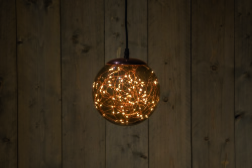 Anna's Collection LED-bal smokey classic warm - 80 lampjes - flashfunctie - D 18 cm - afbeelding 2