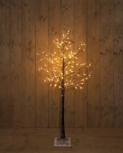 Anna's Collection LED-berkenboom met sneeuw 144 lampjes - H160cm Classic warm - afbeelding 2