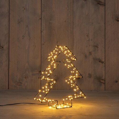 Anna's Collection LED-boom metaal zwart classic warm - 200 lampjes - B 26 x D 6 cm - afbeelding 2