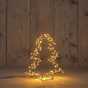 Anna's Collection LED-boom metaal zwart classic warm - 200 lampjes - B 26 x D 6 cm - afbeelding 2