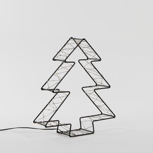 Anna's Collection LED-boom metaal zwart classic warm - 200 lampjes - B 26 x D 6 cm - afbeelding 1