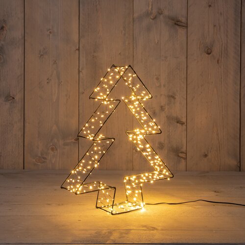 Anna's Collection LED-boom metaal zwart classic warm - 300 lampjes - B 36 x D 7 cm - afbeelding 2