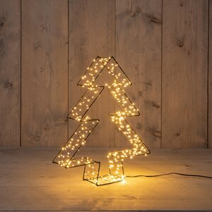 Anna's Collection LED-boom metaal zwart classic warm - 300 lampjes - B 36 x D 7 cm - afbeelding 2
