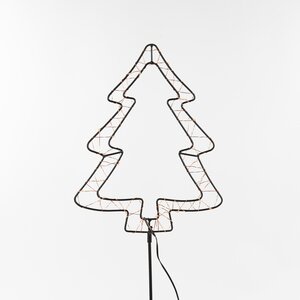 Anna's Collection LED-boom op steker zwart - classic warm - 40 lampjes - B 24 x H 100 cm - afbeelding 1