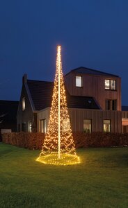 Anna's Collection LED-boom voor een vlaggenmast 1240 lampjes flitsfunctie - D200xH600cm Warm wit