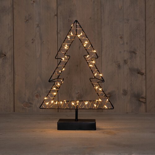 Anna's Collection LED-boom zwart - classic warm - 40 lampjes - 24 x 35,5 cm - afbeelding 2