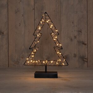 Anna's Collection LED-boom zwart - classic warm - 40 lampjes - 24 x 35,5 cm - afbeelding 2